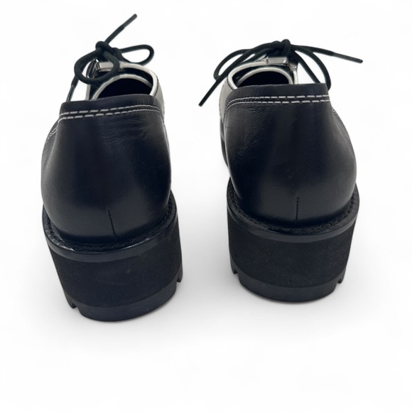 $595 3.1 Phillip Lim White/Black Leather Brogue Creeper Flats Sz 41 - Picture 10 of 10